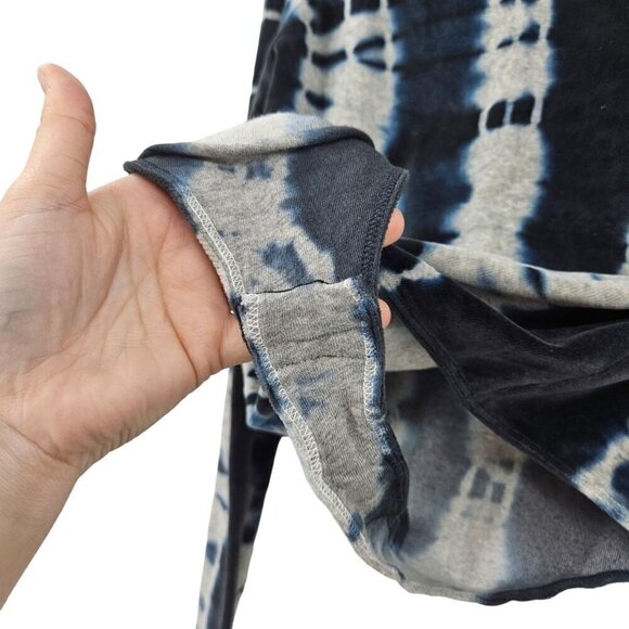 All Saints Raffi Velvet Tie Dye Bodysuit Blue Women's Size 10 NEW Boho Hippie - Picture 9 of 15